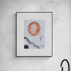 Original Abstract Acrylic Painting: Neutral Wall Art (42 x 59.4 cm)
