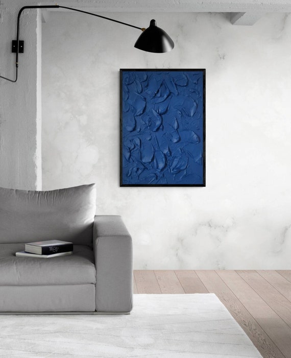Texture and Blue, Modeling Paste Art, and Acrylic, Wall Decor. 