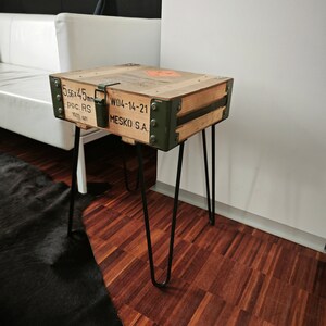 Vintage Industrial Cabinet. Nightstand. Modern end table. Rustic Side table. Office livingroom. Metal storage chest. Small media console. image 5