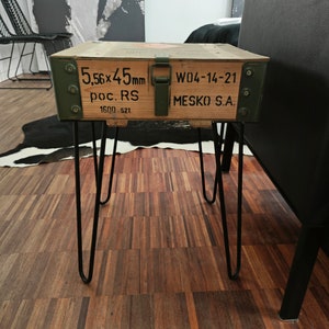 Vintage Industrial Cabinet. Nightstand. Modern end table. Rustic Side table. Office livingroom. Metal storage chest. Small media console. image 2