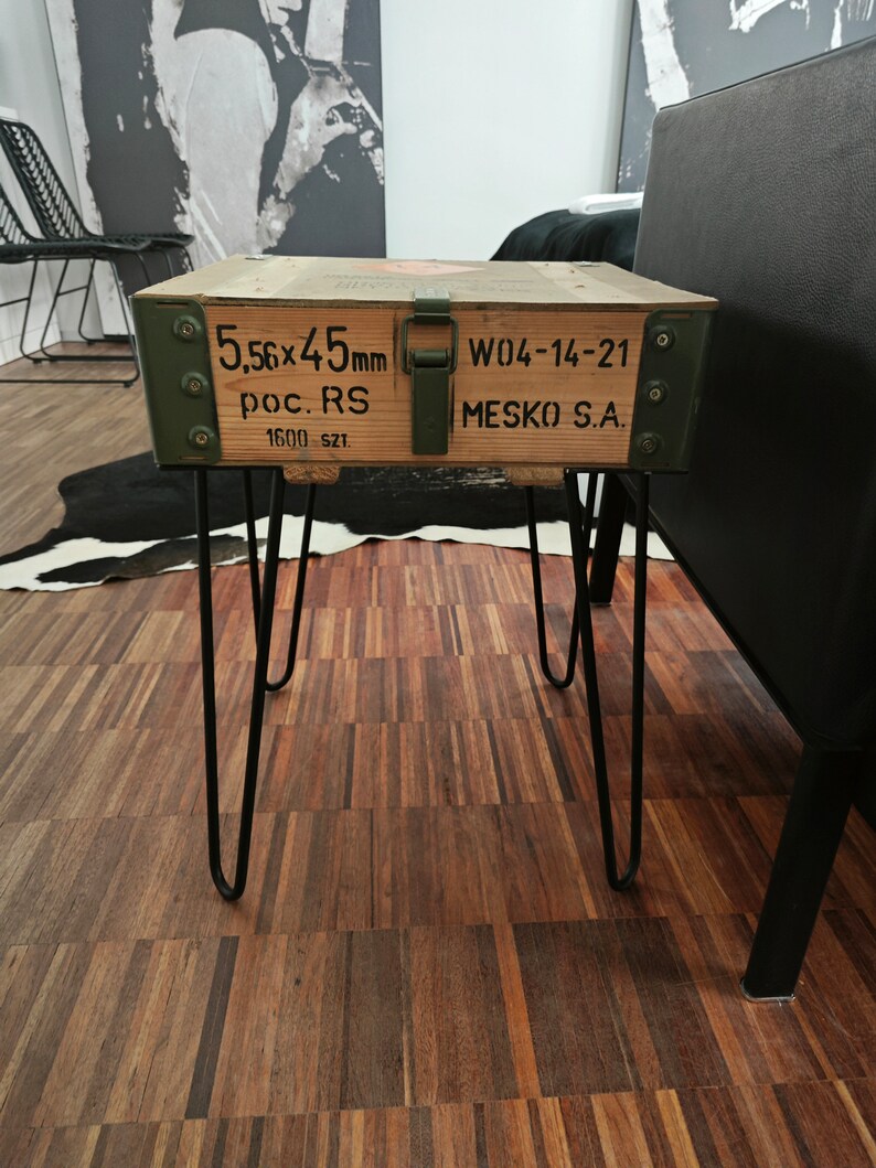 Vintage Industrial Cabinet. Nightstand. Modern end table. Rustic Side table. Office livingroom. Metal storage chest. Small media console. image 2