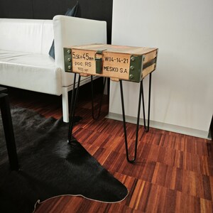 Vintage Industrial Cabinet. Nightstand. Modern end table. Rustic Side table. Office livingroom. Metal storage chest. Small media console. image 4