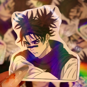 Holographic Vinyl Stickers: Jujutsu Anime JJK Manga Pig-Tail Curse User Sorcerer