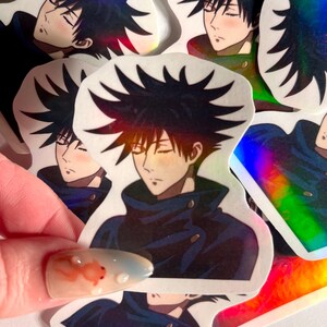Jujutsu JJK Anime Manga Shadow Sorcerer Holographic Vinyl Sticker Decal Gifts | For Laptops, Notebooks, Tablets, Kindles