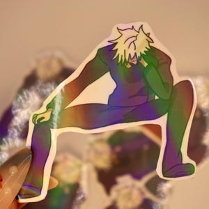 Holographic Vinyl Stickers: Jujutsu Anime JJK Long-Leg Strongest Sorcerer Manga Panel