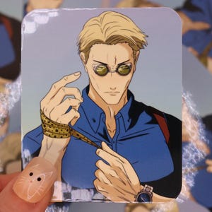 Jujutsu JJK Anime Manga Blonde Sorcerer Laminated Mini Photocards | Fanart For Collecting Gifts