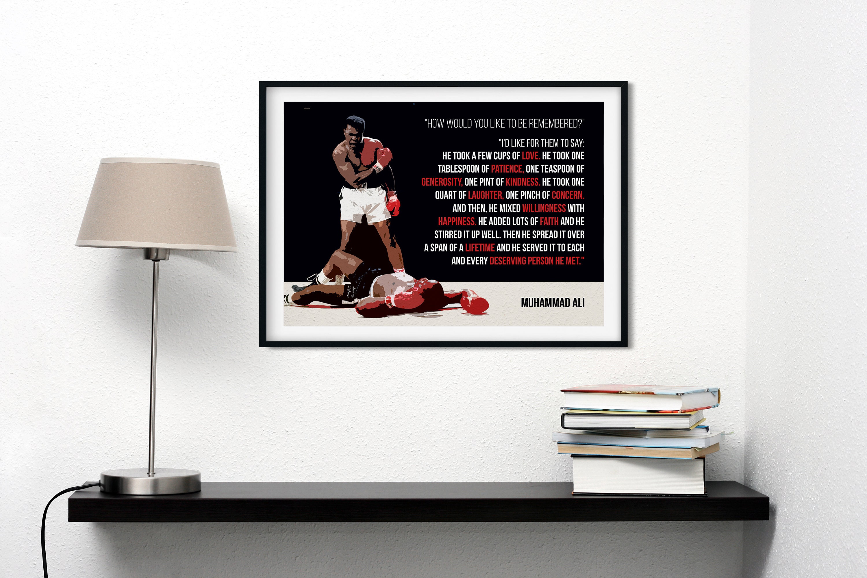 Muhammad Ali Poster Wall Art Printable Boxer Digital | Etsy