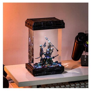 N.ier Aut.om.ata diorama lampada in resina terrario luce notturna personalizzata in miniatura regali per giocatori lampada diorama regali per giocatori per lui