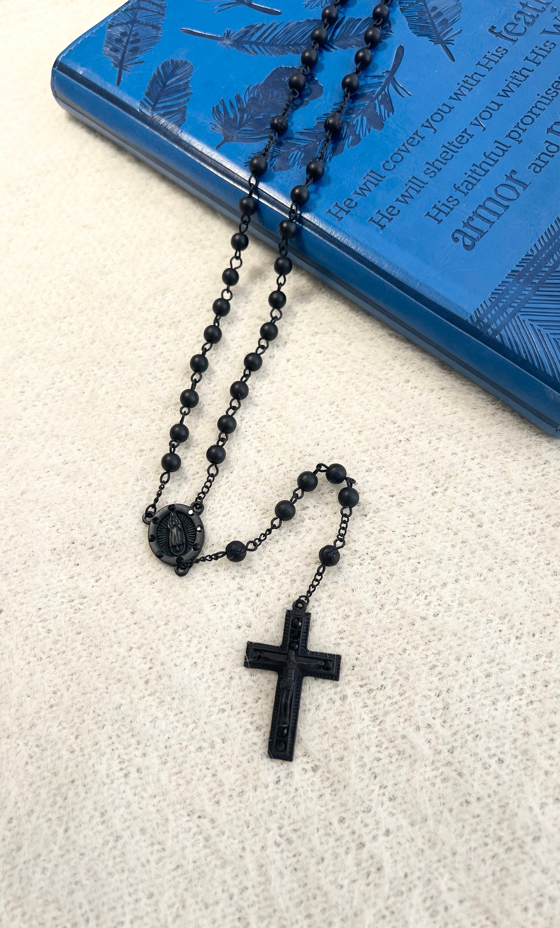 The Ankh 5 Decade Catholic Rosary Made of Lava Stone Directly From Mt  Vesuvius and a Stainless Steel Black Ankh Cross Rosary Necklace - Etsy |  Mens beaded necklaces, Mens jewelry necklace, Mens jewelry