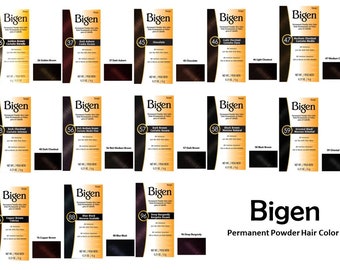 Bigen Permanent Hair Powder Dye Hair Color 13 Colors Available, Gift