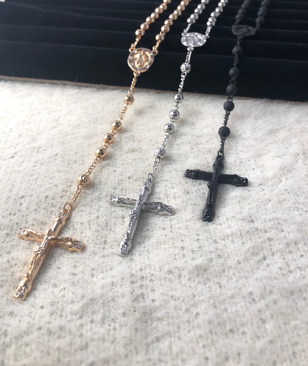 Anzeigerosenkranz Halskette | Rosenkranz Schmuck