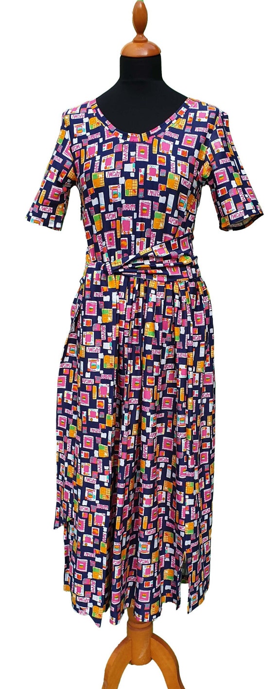 COTTON JERSEY DRESS Summer Pattern Dress Unique Gift for Etsy UK