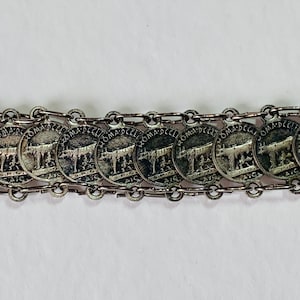 Vintage 1950s Italian Roma Coin SPQR Bracelet