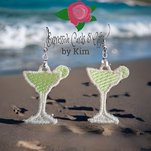 Frozen Margarita Embroidered Earrings