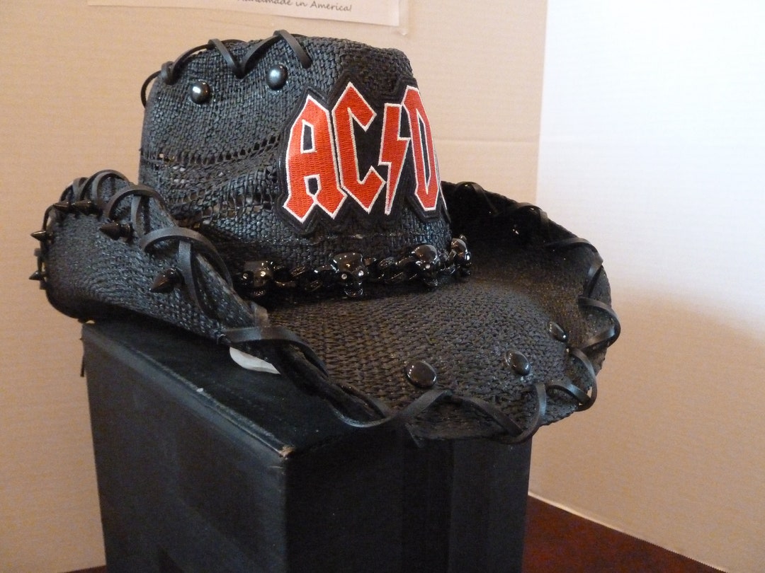 AC/DC, Hat, Cowboy, Cowgirl, Shirt, Cap, Black, Rocker, Patch - Etsy
