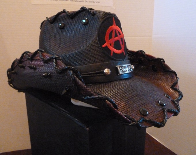 Anarchy Hat, Rocker Hat, Heavy Metal, Rock Band, Punk Band, Custom ...