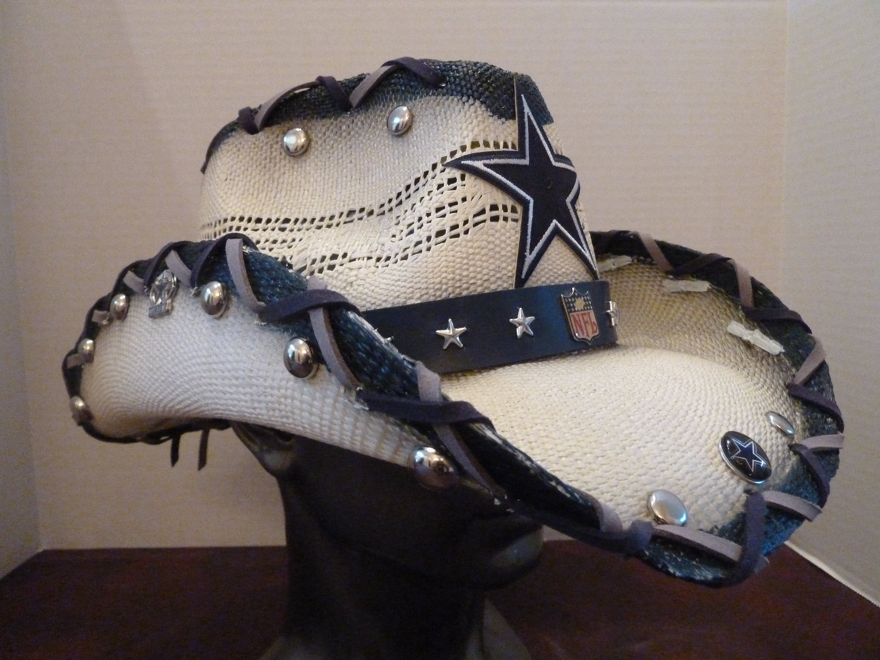 Dallas Cowboys Hat Football Straw Cowboy Cowgirl NFL 