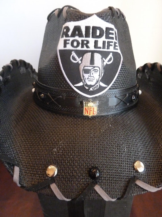 Raiders, Las Vegas, Hat, Football, Straw, Cowboy, Cowgirl  display picture 1