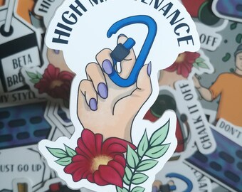 High Maintenance Climbing Sticker