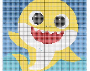 babyshark c2c graph crorhet includes written instruction and detailed graph