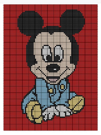 c2c  or hdc crochet graph and written instructions