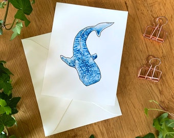 Whale Shark Card, Greeting Card