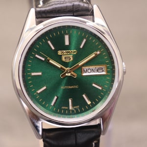 Rare vintage Seiko 5 automatic day date movement number 6309A japan made men's watch