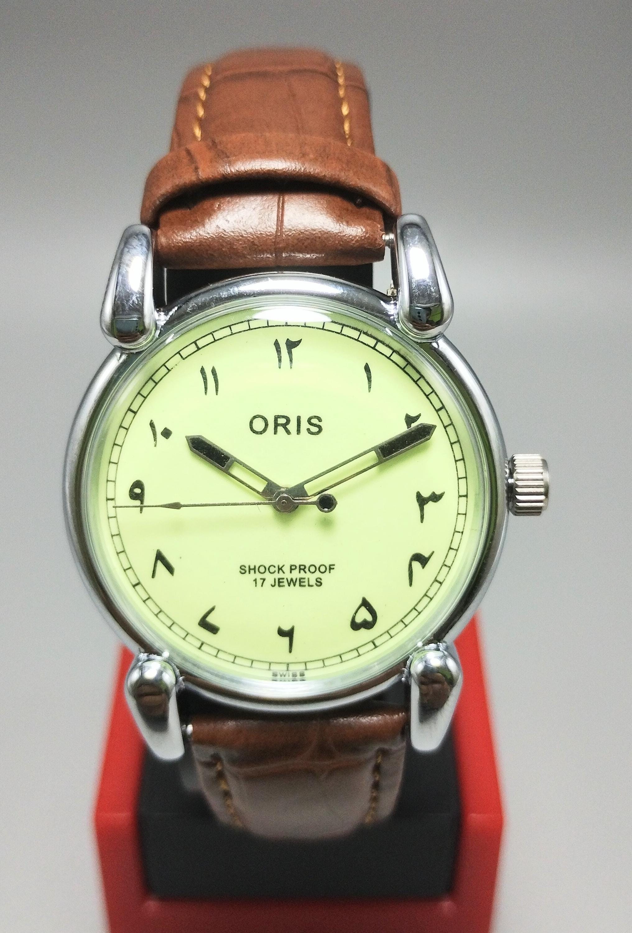 ORIS 手巻き時計 17ジュエル ブラウンレザー ORIS 手巻き時計 17ジュエル ブラウンレザー Oris 17 jewels