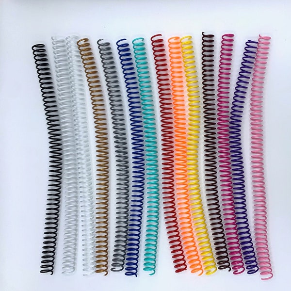 13mm Plastic Binder Coils- Multiple Colors