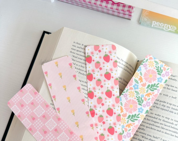 Floral Bookmark Collection, Bookmark With Tassle, Book Lover Gift, Cute ...