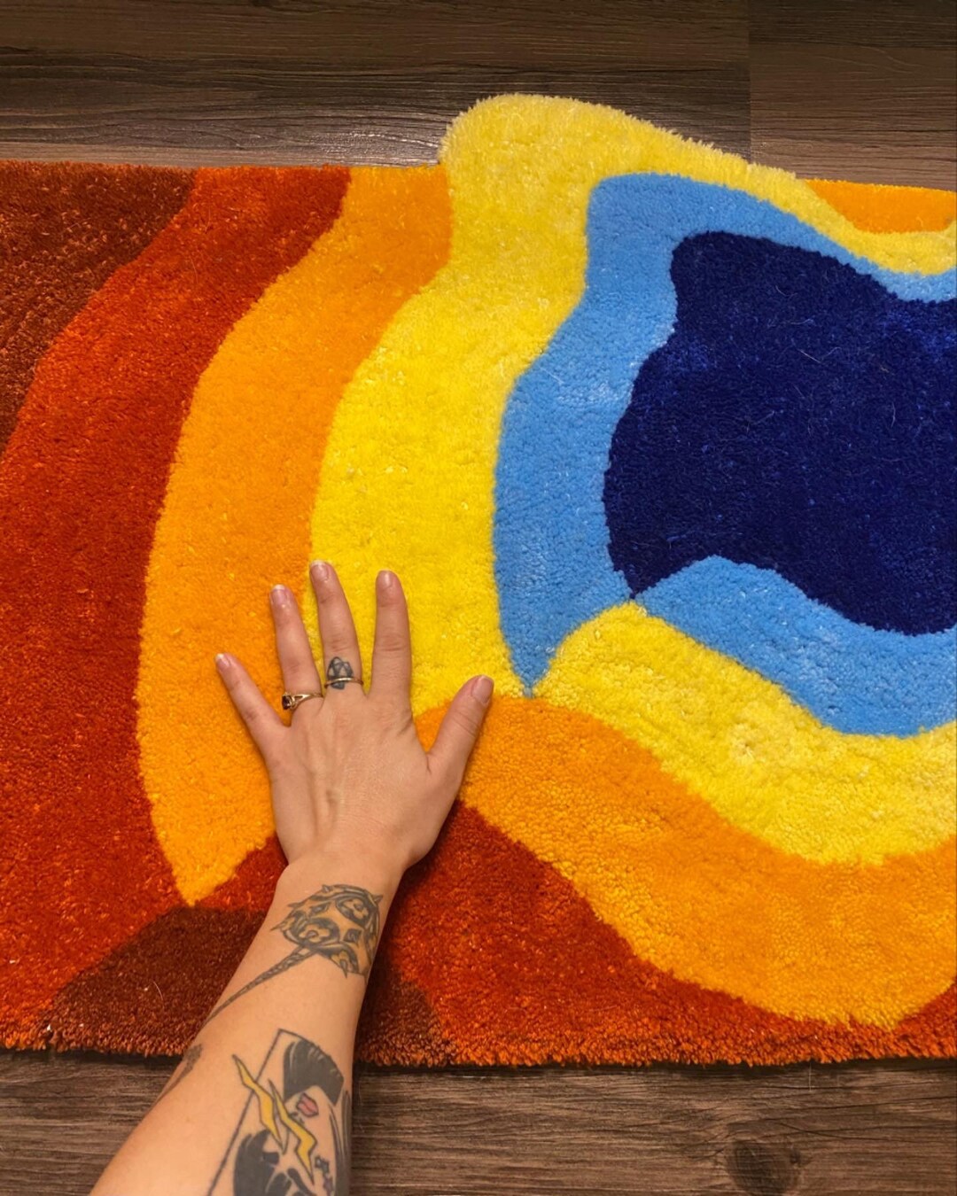 The Dawna Rug Handmade Tufted Bugs Rugs Etsy