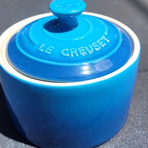 Le Creuset Marseille Blue Sugar Bowl with lid image 1