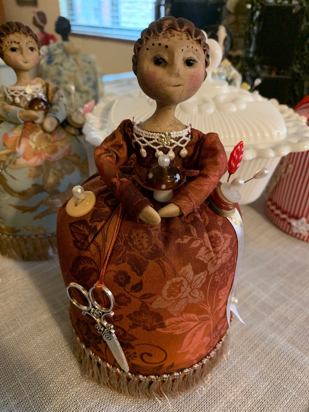 Vintage Pincushion Lady Etsy