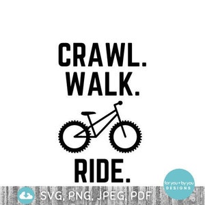 Mountainbike Baby svg - MTB svg - svg Schneidedatei + jpeg pdf png + Silhouette Datei