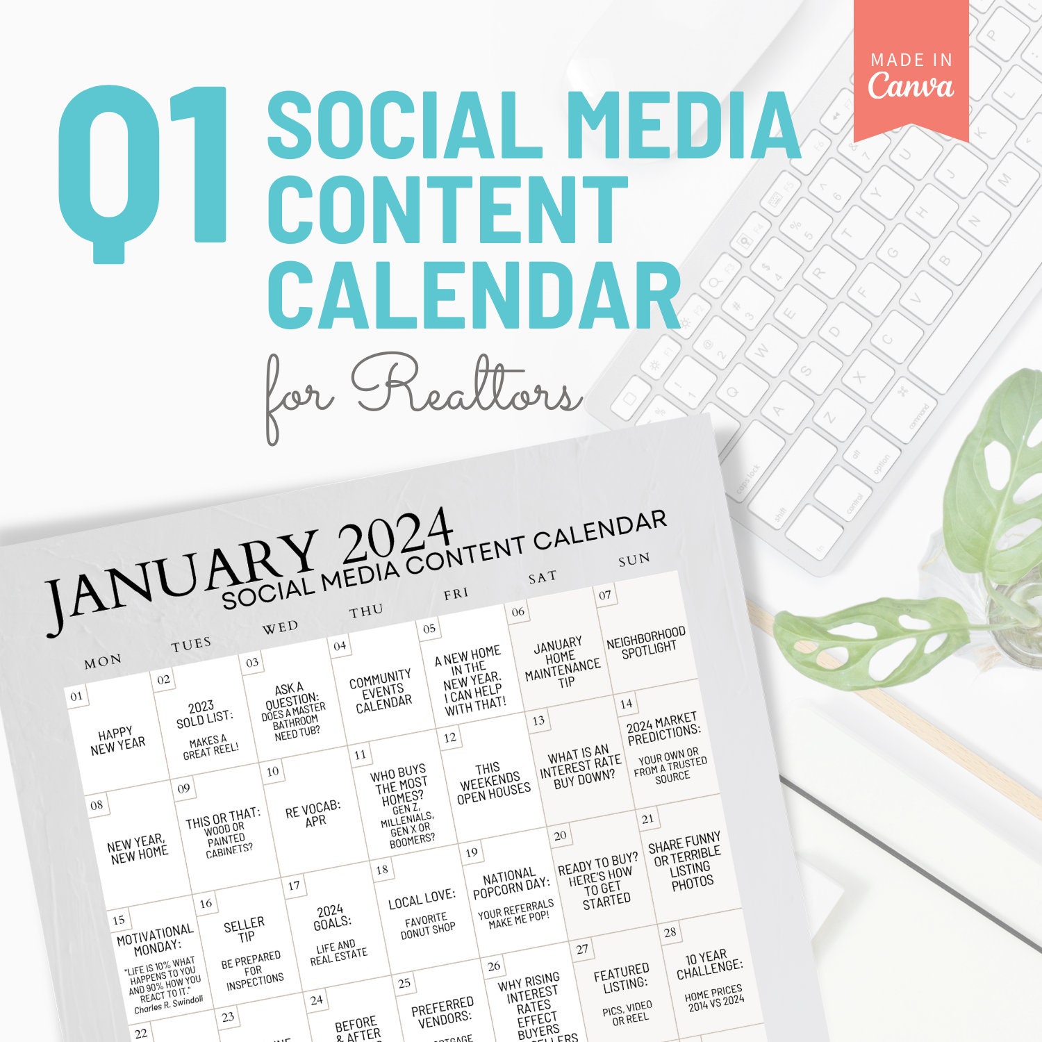 2024 Realtor Social Media Planner, January, February, March Instagram Posts  Story Reel Video Ideas, Real Estate Agent Content Calendar - Etsy