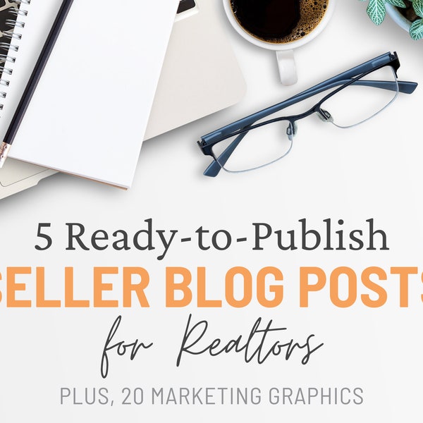 Vorgeschriebene Blogs oder Newsletter für Hausverkäufer | Realtor Blog Kit enthält Social Media Posts | Bereit zur Veröffentlichung