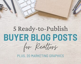 Real Estate Blog Articles | Realtor Marketing Kit (Digital Download)