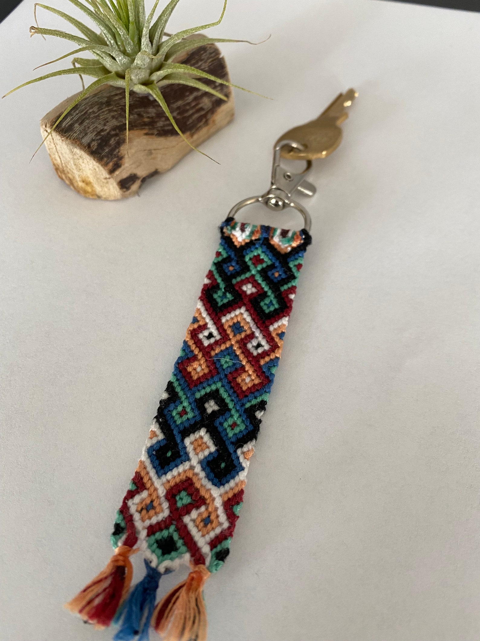 Handmade Woven Keychain CUSTOMIZABLE Etsy UK