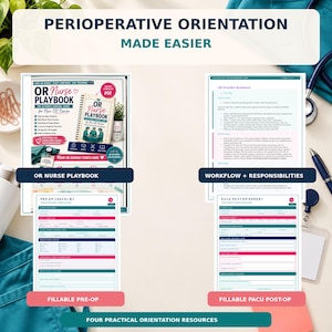 Introduktionspaket för perioperativa sjuksköterskor | Guide för operationssjukvård, checklista för arbetsflöden och ifyllbara rapportformulär