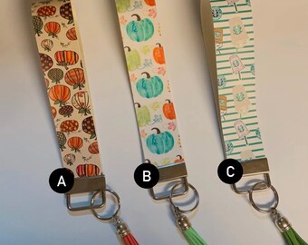 Faux Leather Wristlet Key-Chain