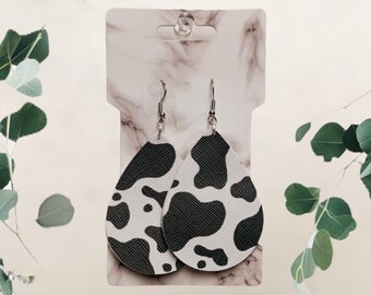 Faux Leather Earrings