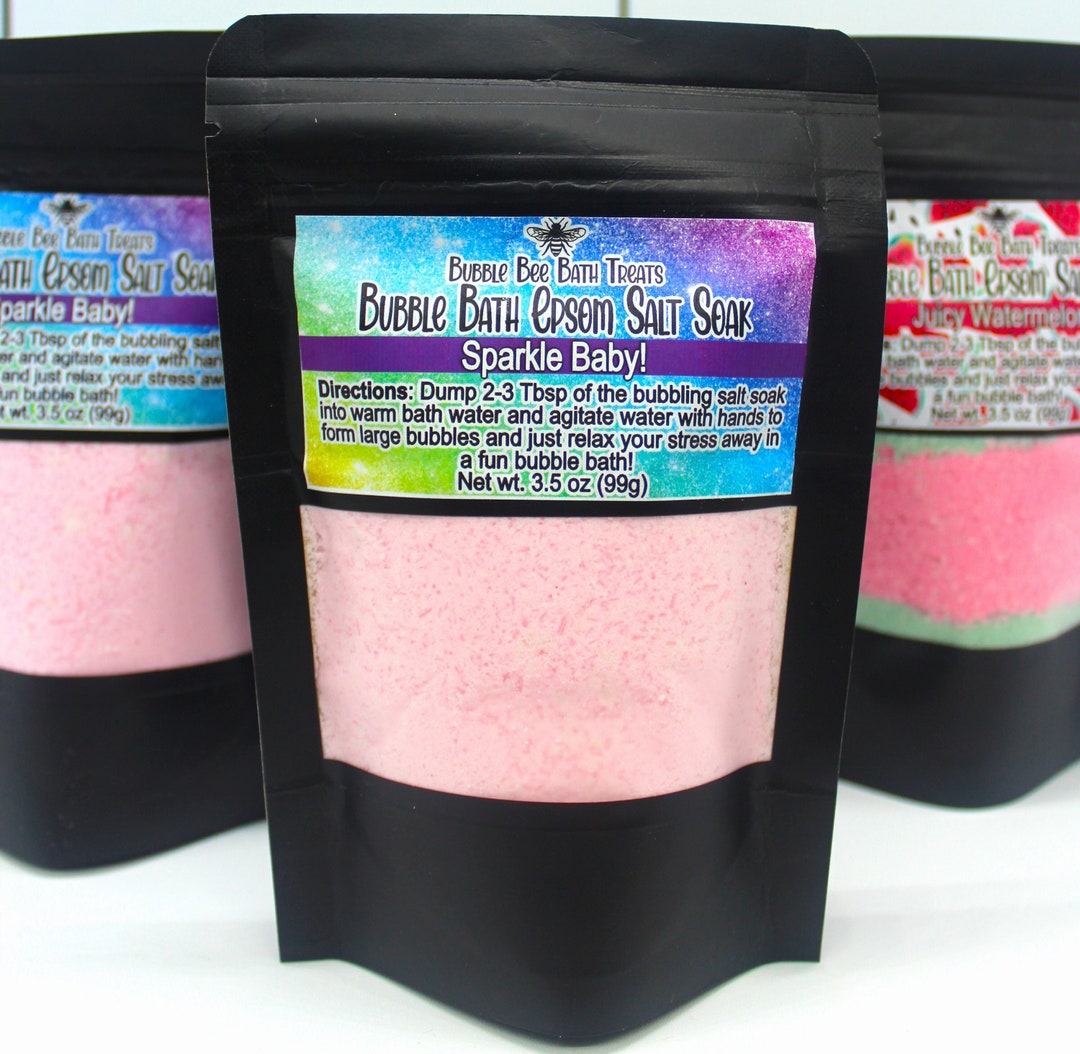 Bubble Bath Epsom Salt Soak sparkle Baby Etsy