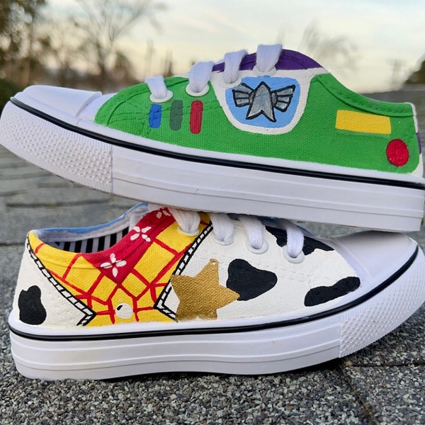 Toy Story Themed Hand Painted Shoes Kids