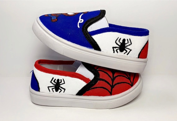 Spiderman cheap painted shoes