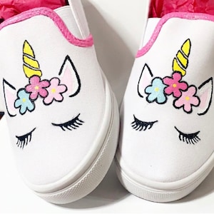 Unicorn Hand Painted Canvas Shoes