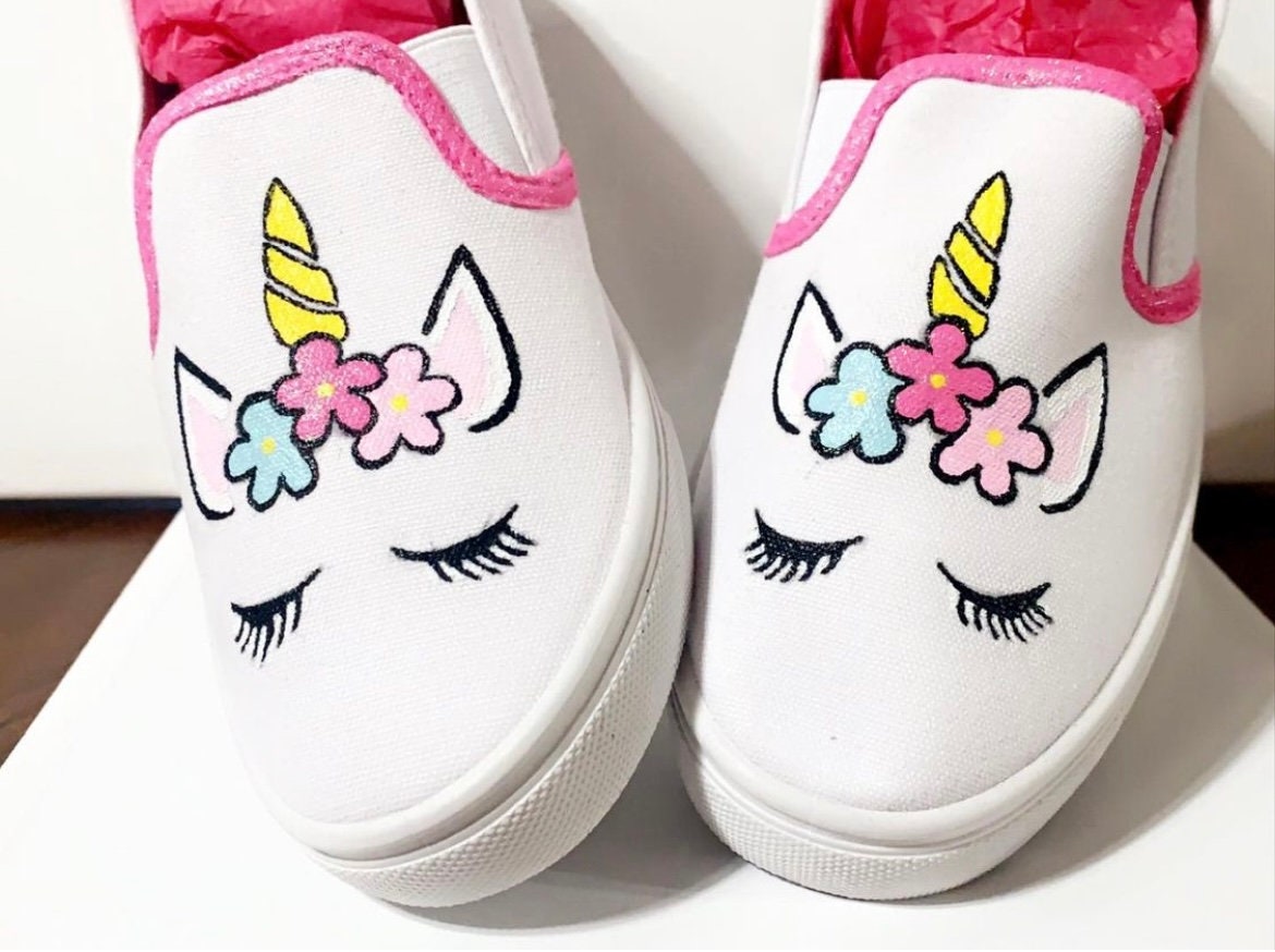 Unicorn Hand Painted Canvas Shoes