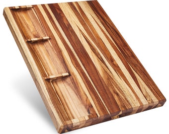 Bradbury | Large Teak Wood Cutting Board (20x15x1.5 in) | GIFT BOX Included