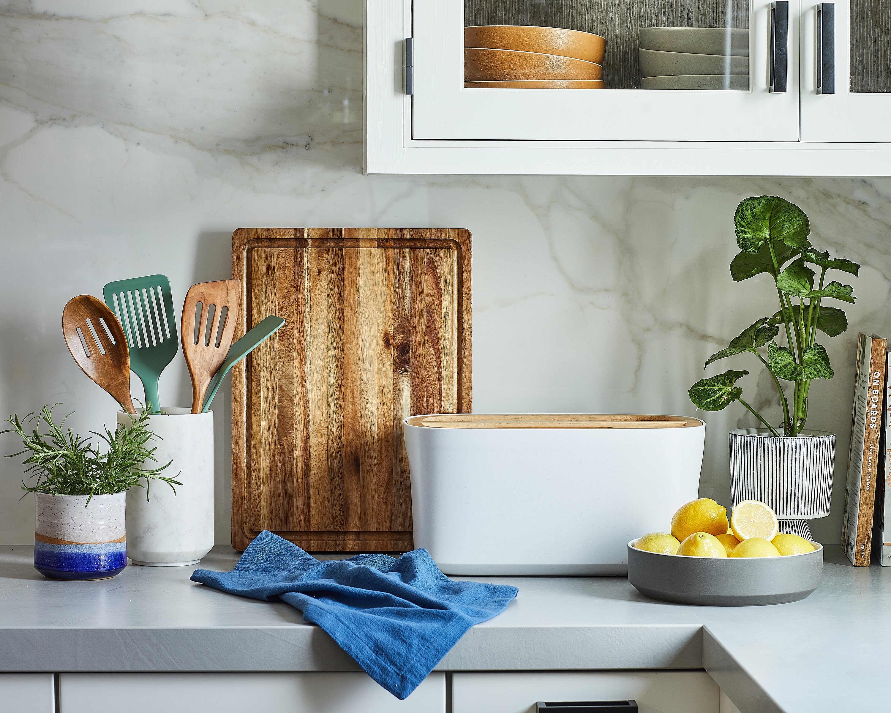 Union Modern Bamboo Fiber Bread Box for Countertop With Etsy