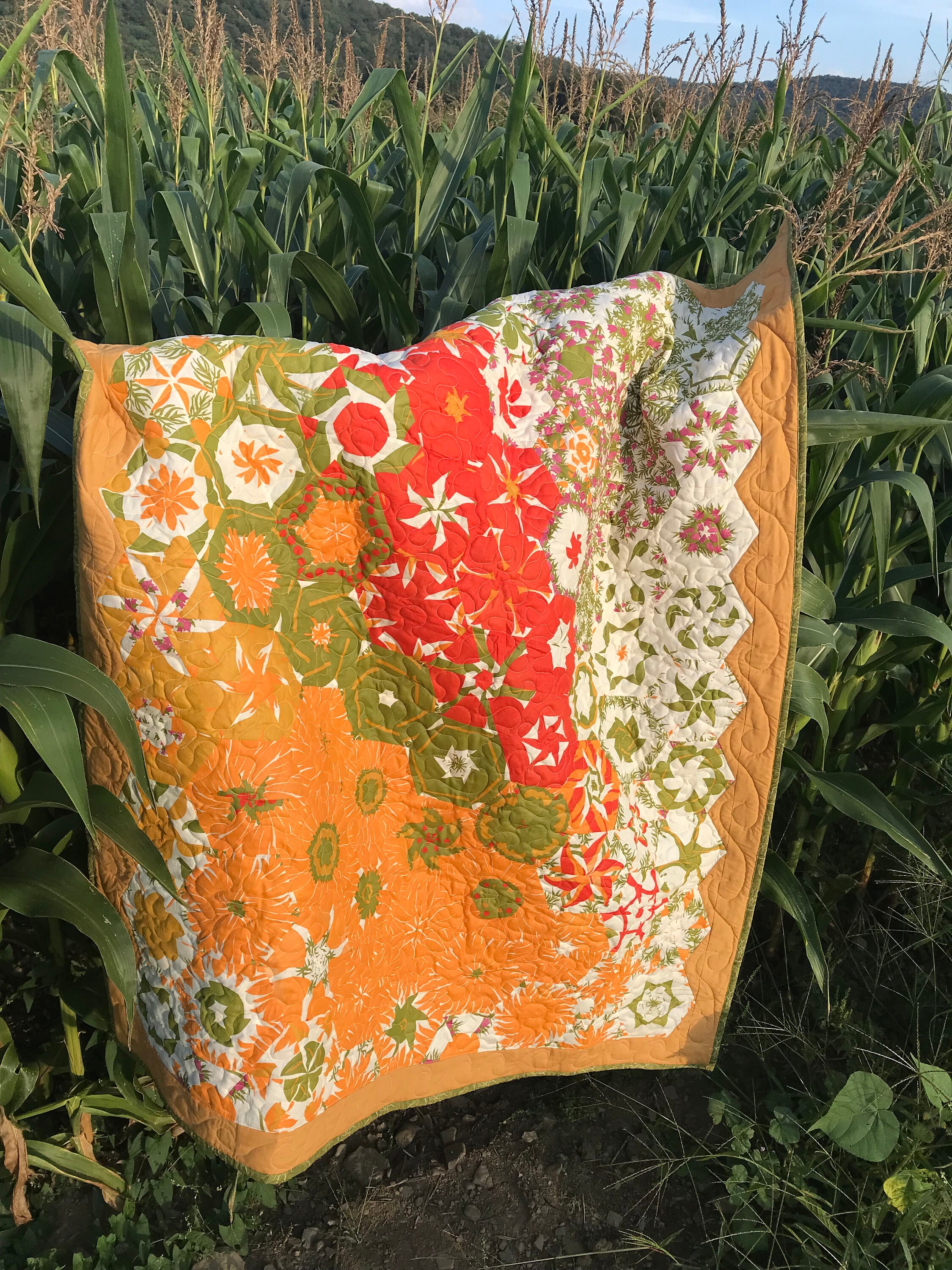 Hexagons Lap Robe Chair Quilt One Block Wonder Matching Etsy