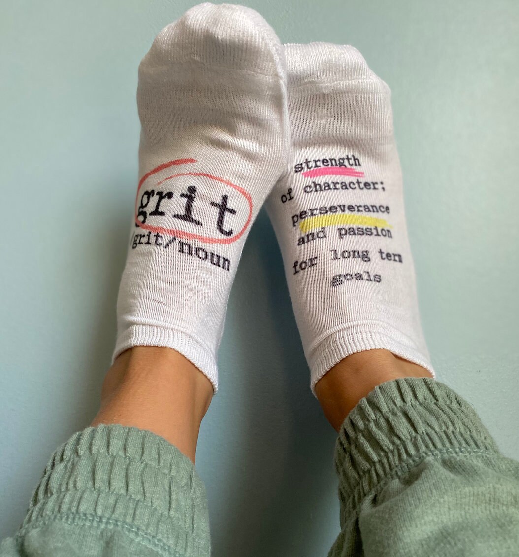 Socks with sayings Women's socks Fun Socks Motivation Etsy
